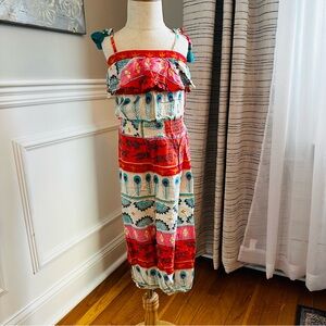 Disney Aladdin Themed Red and White Romper